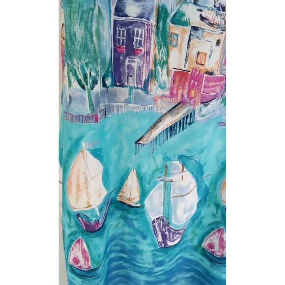 RJ Collection Chelsea Rousso Hawaiia Dress Size 10 Art to Wear Rayon Zip USA - Picture 5 of 9